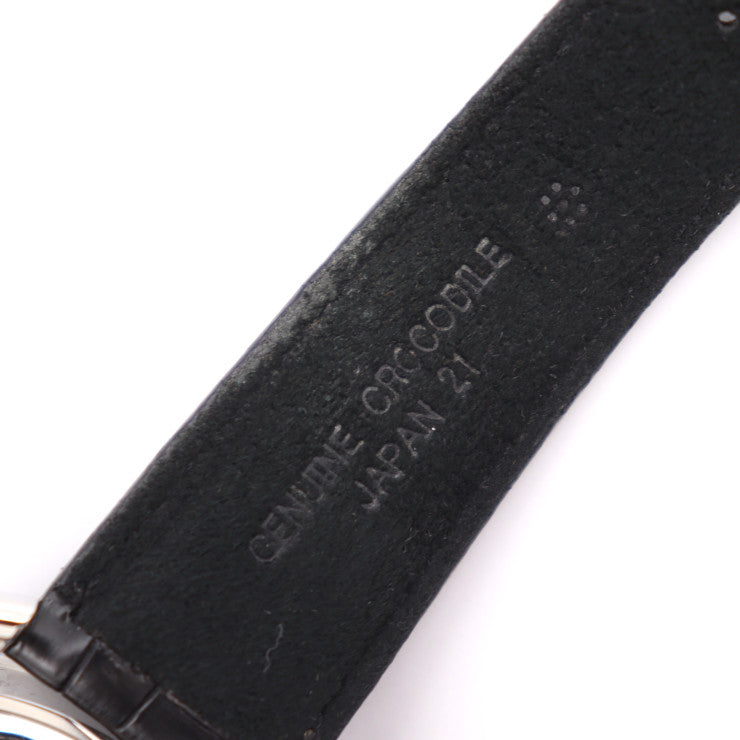 超美品 CITIZEN CAMPANOLA シチズン カンパノラ 千夜燈 ちよのとぼし メカニカル コレクション 腕時計 NZ0000-15F ステンレススチール クロコダイル シルバー ブラック 漆文字板 裏スケ 自動巻き