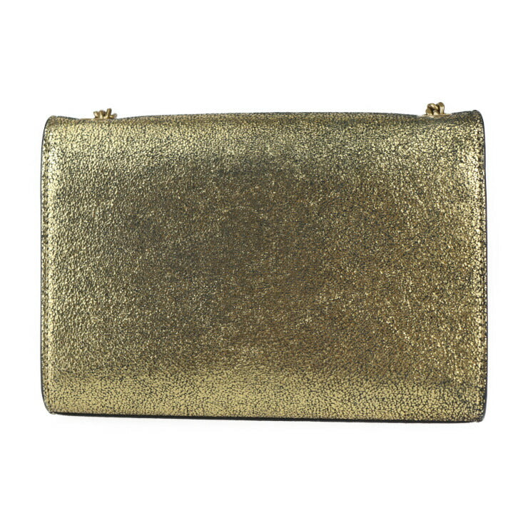 美品 SAINT LAURENT サンローラン ケイト スモール・チェーンショルダー ショルダーバッグ 469390 レザー ゴールド ブラック YSL ロゴ
