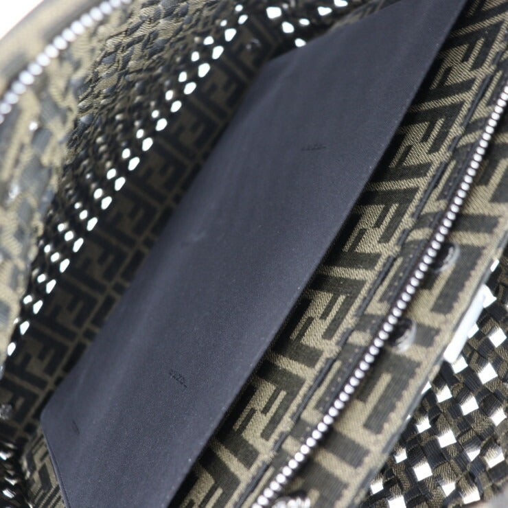 新古未使用展示品 FENDI フェンディ ピーカブー アイシーユー ミディアム ハンドバッグ 7VA529 キャンバス TABACCO ブラウン系 シルバー金具 2WAY ショルダーバッグ イントレッチオ