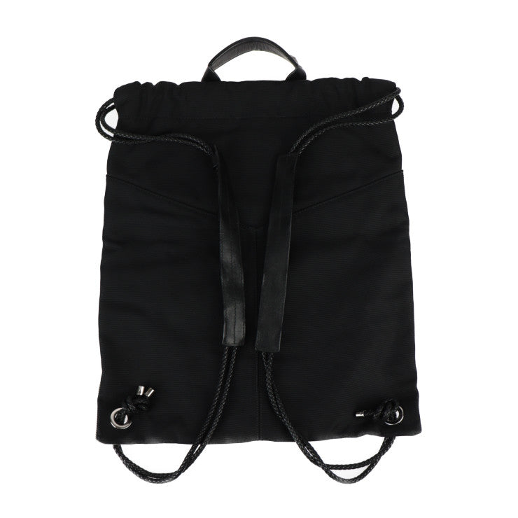 超美品 JIMMY CHOO ジミーチュウ MARLON マーロン リュック・デイパック - ナイロンキャンバス×レザー ブラック バックパック 巾着型 2WAY トートバッグ