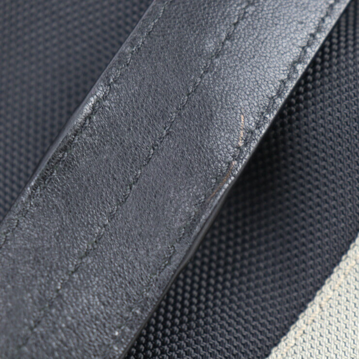 超美品 JIMMY CHOO ジミーチュウ MARLON マーロン リュック・デイパック - ナイロンキャンバス×レザー ブラック バックパック 巾着型 2WAY トートバッグ