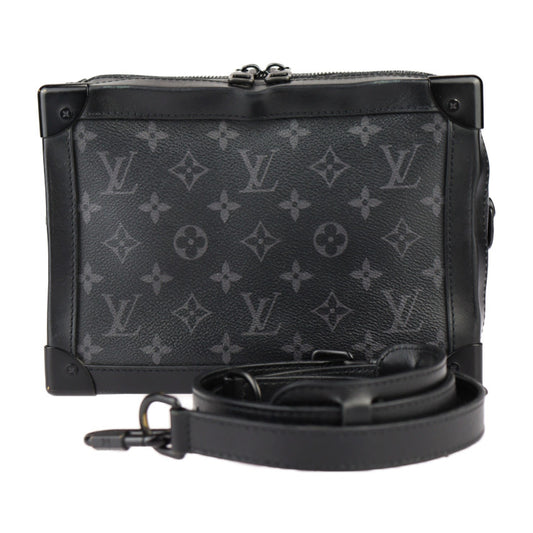 LOUIS VUITTON ルイ ヴィトン ソフトトランク モノグラムエクリプス ショルダーバッグ M44730 PVC レザー ブラック ビトン