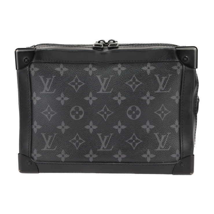LOUIS VUITTON ルイ ヴィトン ソフトトランク モノグラムエクリプス ショルダーバッグ M44730 PVC レザー ブラック ビトン