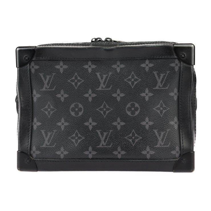 LOUIS VUITTON ルイ ヴィトン ソフトトランク モノグラムエクリプス ショルダーバッグ M44730 PVC レザー ブラック ビトン