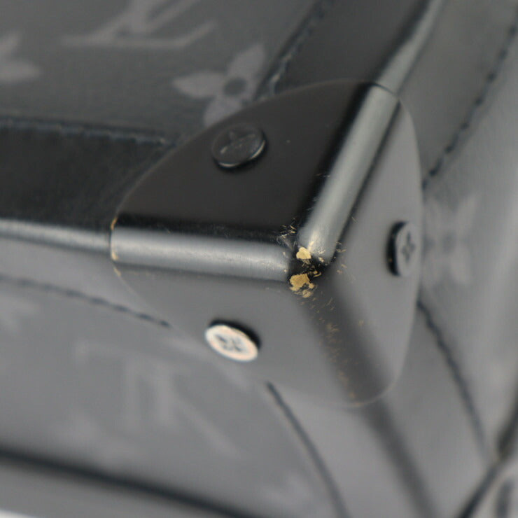 LOUIS VUITTON ルイ ヴィトン ソフトトランク モノグラムエクリプス ショルダーバッグ M44730 PVC レザー ブラック ビトン