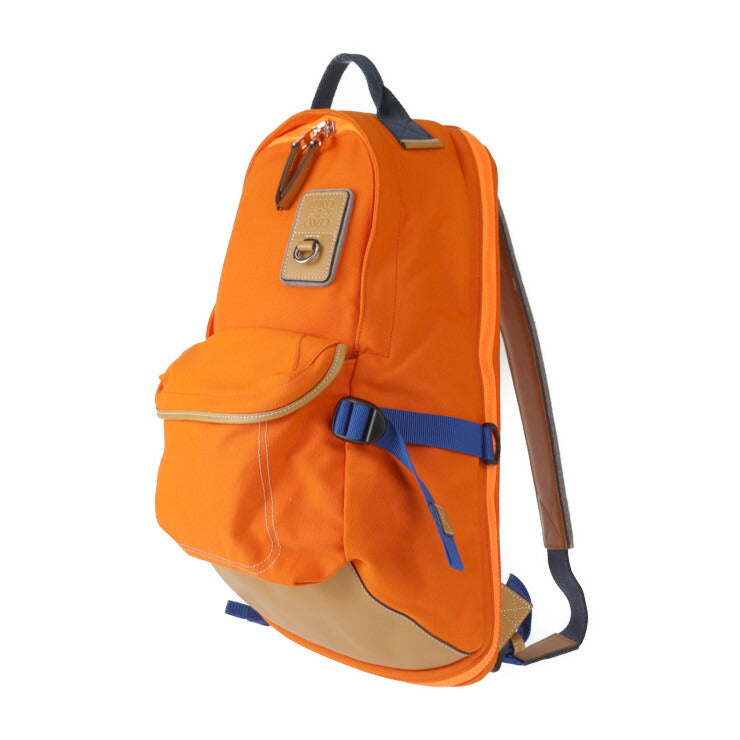 美品 LOEWE ロエベ Eye LOEWE Nature アイ ロエベ ネイチャー リュック・デイパック 301.50.NU40 キャンバス レザー オレンジ×ブラウン×ブルー シルバー金具 バックパック