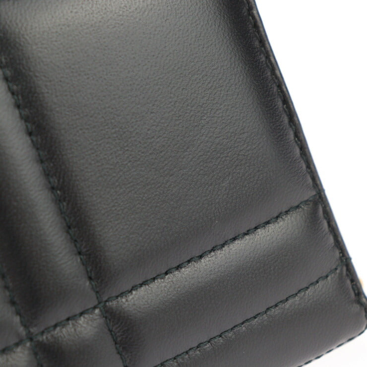 新品未使用展示品 BURBERRY バーバリー ローラ ラウンドジップウォレット 長財布 80623401 キルティング レザー ブラック ゴールド金具 TBロゴ トーマス・バーバリー