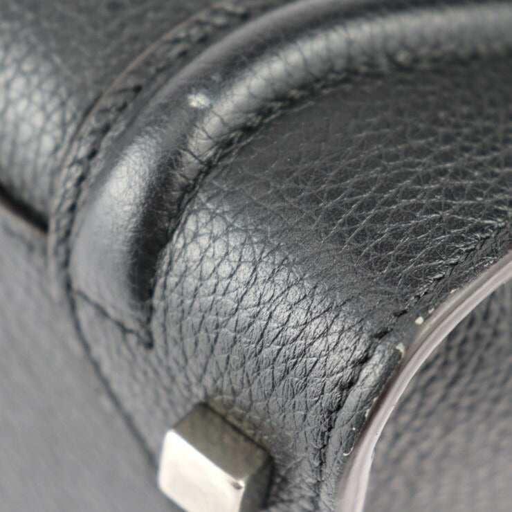 美品 CELINE セリーヌ マイクロ ラゲージ MICRO LUGGAGE ハンドバッグ - レザー ブラック シルバー金具 マイクロショッパー トートバッグ