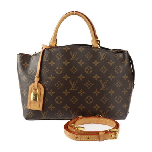 美品 LOUIS VUITTON ルイ ヴィトン プティ・パレPM モノグラム ハンドバッグ M45900 PVC レザー ブラウン ゴールド金具 2WAY ショルダーバッグ トートバッグ