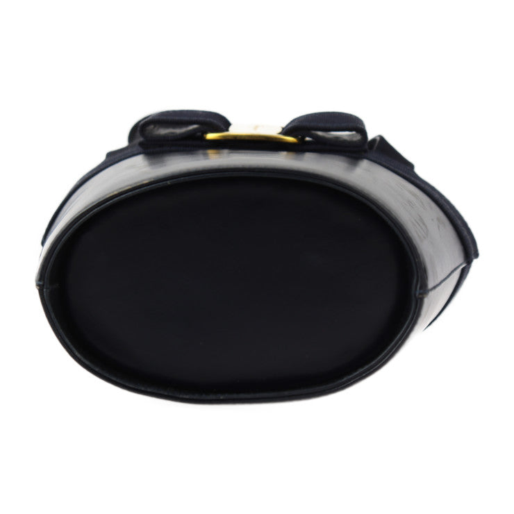 Salvatore Ferragamo サルヴァトーレ フェラガモ ヴァラ ハンドバッグ BA216161 カーフレザー ダークネイビー ゴールド金具 スモール バケツバッグ