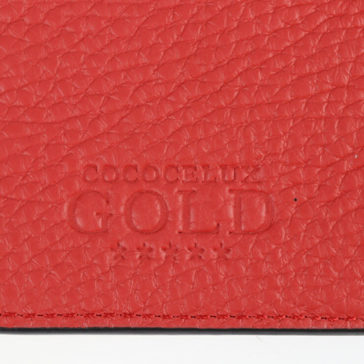 新品未使用展示品 COCOCELUX GOLD ココセリュックス ゴールド ヘラクレスシュリンク 長財布 フラグメントケース付き 長財布 205DA0292 シュリンクレザー ブラック レッド ゴールド金具 二つ折り財布