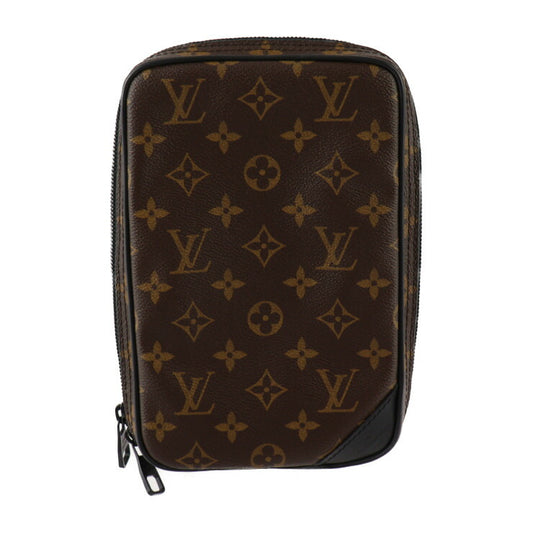 超美品 LOUIS VUITTON ルイ ヴィトン ソーラーレイ ユティリティ サイドバッグ モノグラム ショルダーバッグ M44477 PVC レザー ブラウン ブラック ボディバッグ ポーチ ビトン