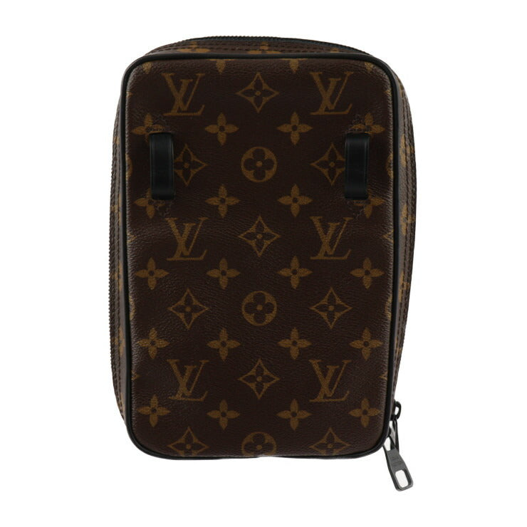 超美品 LOUIS VUITTON ルイ ヴィトン ソーラーレイ ユティリティ サイドバッグ モノグラム ショルダーバッグ M44477 PVC レザー ブラウン ブラック ボディバッグ ポーチ ビトン