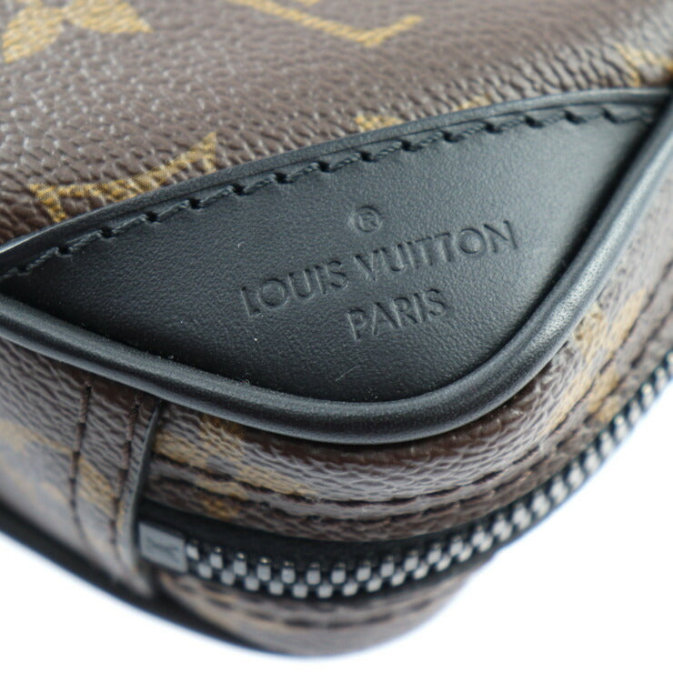 超美品 LOUIS VUITTON ルイ ヴィトン ソーラーレイ ユティリティ サイドバッグ モノグラム ショルダーバッグ M44477 PVC レザー ブラウン ブラック ボディバッグ ポーチ ビトン