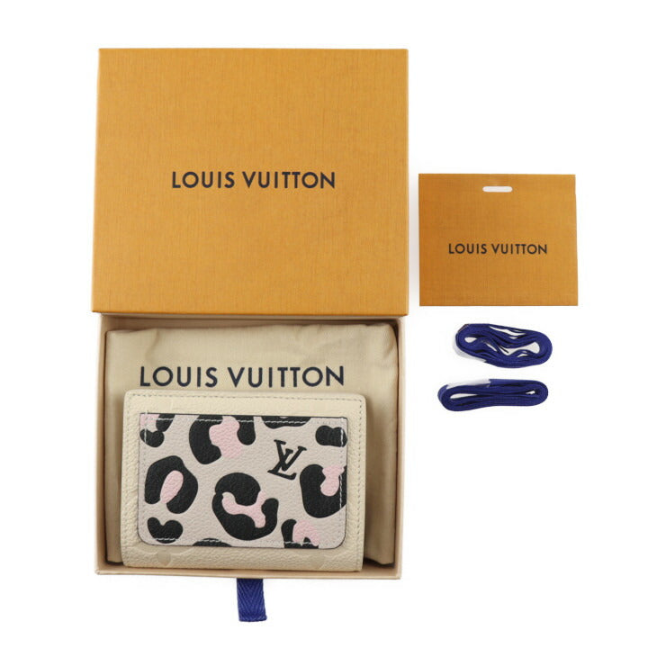 新古未使用展示品 LOUIS VUITTON ルイ ヴィトン ポルトフォイユ クレア ワイルドアットハート 二つ折り財布 M80754 モノグラムアンプラント クレーム マルチカラー ゴールド金具 ビトン