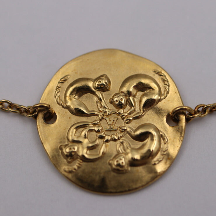 LOUIS VUITTON ルイ ヴィトン ブラスレ ルイ インザスカイ 猿 ブレスレット M67348 メタル ゴールド 干支モチーフ モンキー