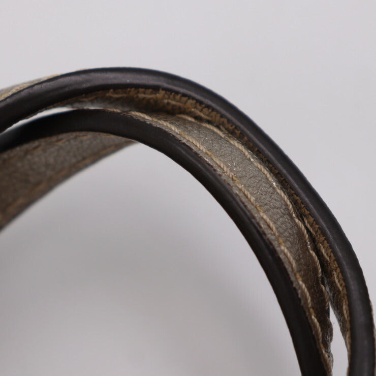 美品 LOEWE ロエベ ミニボストンバッグ ハンドバッグ - レザー ゴールド系 アナグラム タッセル フリンジ