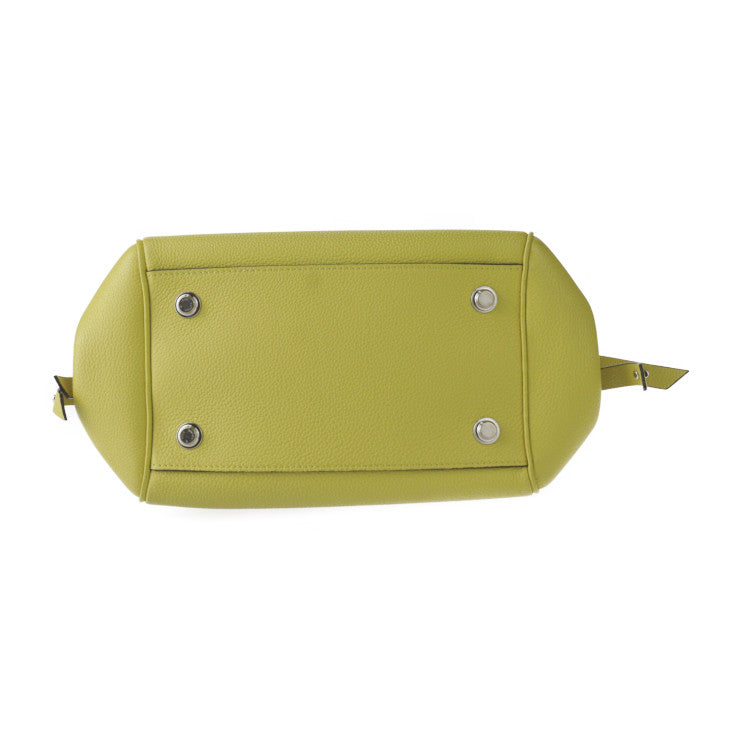 美品 LOUIS VUITTON ルイ ヴィトン ミラPM ハンドバッグ M51446 レザー ヴェールアシッド イエロー系 シルバー金具 2WAY ショルダーバッグ