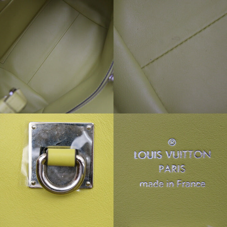 美品 LOUIS VUITTON ルイ ヴィトン ミラPM ハンドバッグ M51446 レザー ヴェールアシッド イエロー系 シルバー金具 2WAY ショルダーバッグ