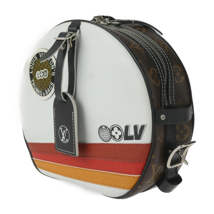 美品 LOUIS VUITTON ルイ ヴィトン LVエアライン ボワット シャポー スープル モノグラム ショルダーバッグ M55653 レザー PVC マルチカラー シルバー金具 クロスボディバッグ ビトン PVC