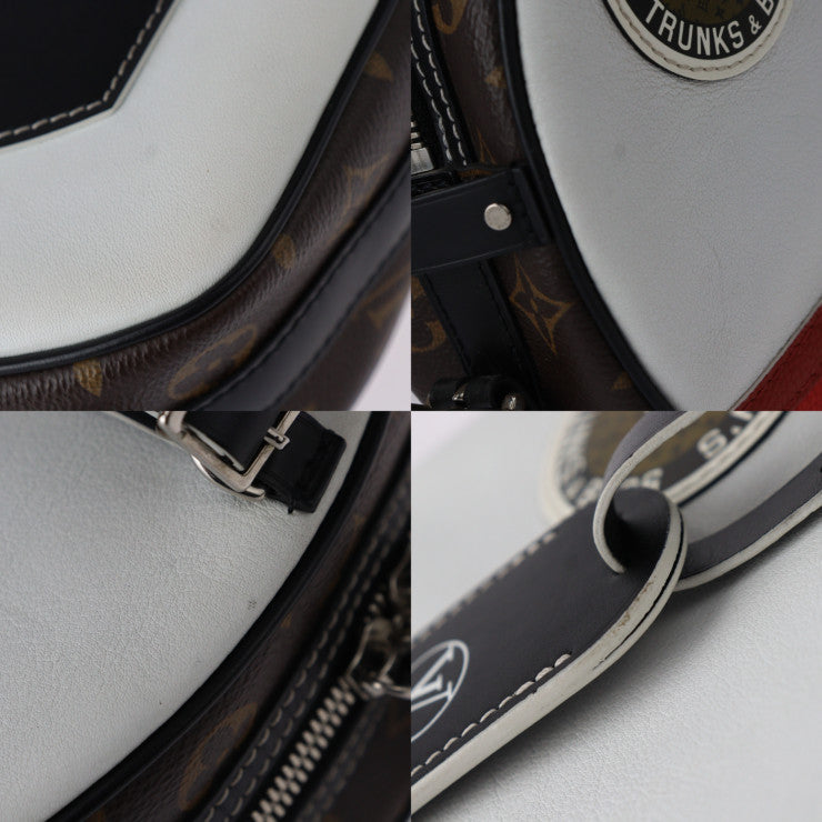 美品 LOUIS VUITTON ルイ ヴィトン LVエアライン ボワット シャポー スープル モノグラム ショルダーバッグ M55653 レザー PVC マルチカラー シルバー金具 クロスボディバッグ ビトン PVC