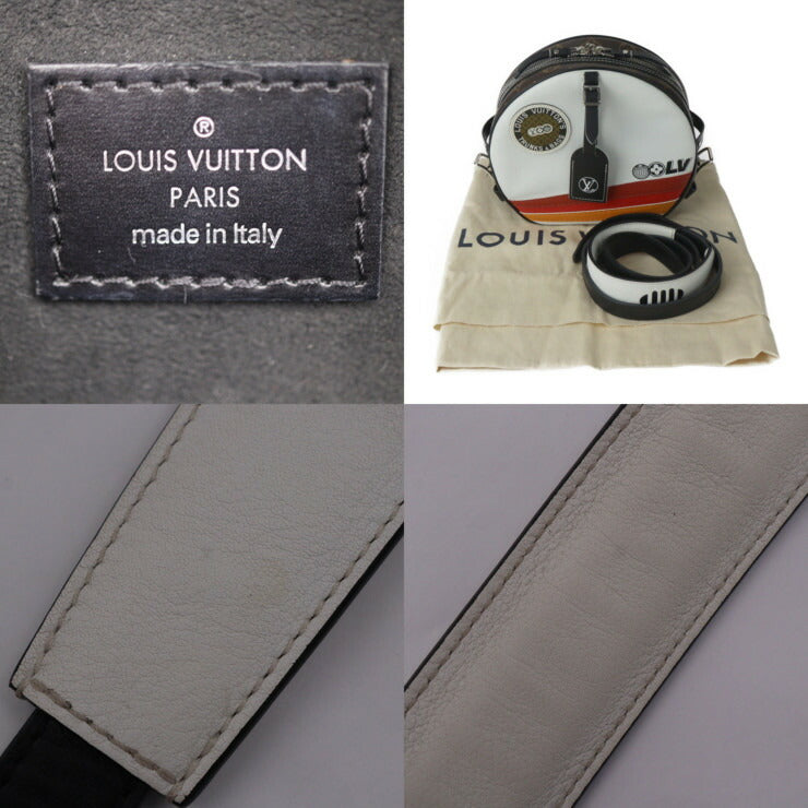 美品 LOUIS VUITTON ルイ ヴィトン LVエアライン ボワット シャポー スープル モノグラム ショルダーバッグ M55653 レザー PVC マルチカラー シルバー金具 クロスボディバッグ ビトン PVC