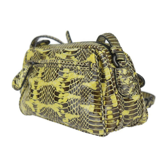 美品 BOTTEGAVENETA ボッテガヴェネタ バッグ ショルダーバッグ - パイソン イエロー ポシェット