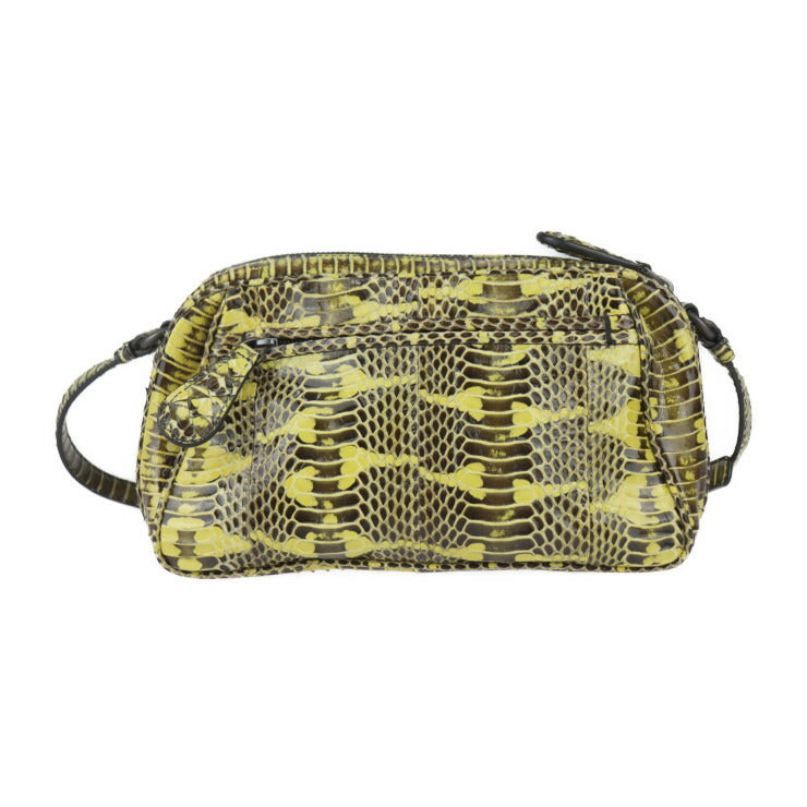 美品 BOTTEGAVENETA ボッテガヴェネタ バッグ ショルダーバッグ - パイソン イエロー ポシェット