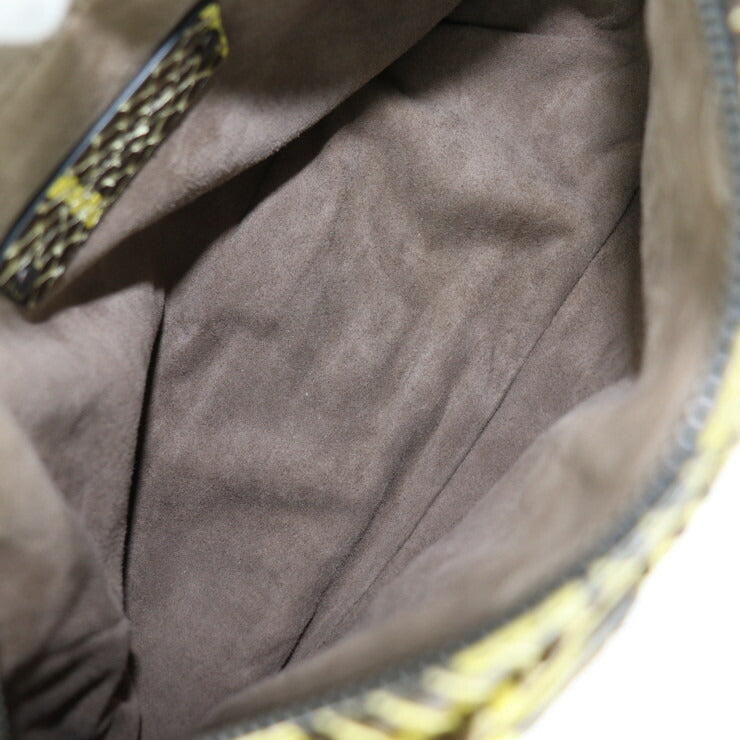 美品 BOTTEGAVENETA ボッテガヴェネタ バッグ ショルダーバッグ - パイソン イエロー ポシェット