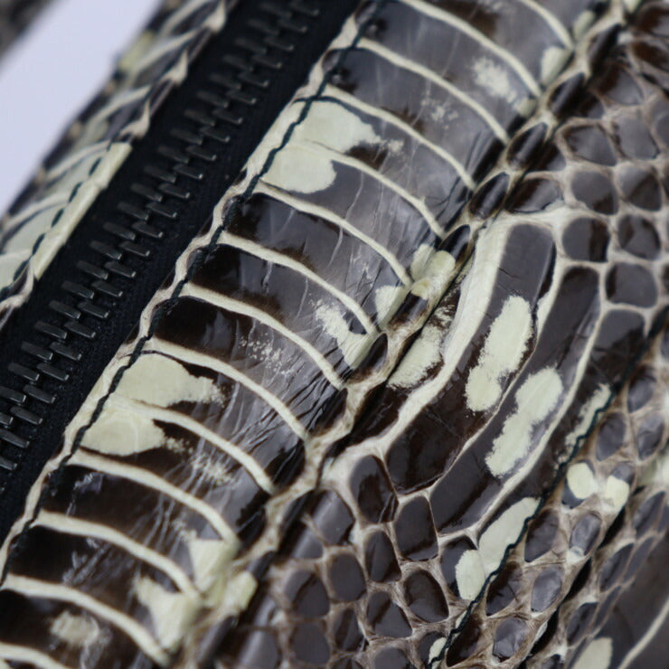 美品 BOTTEGAVENETA ボッテガヴェネタ バッグ ショルダーバッグ - パイソン ブラウン系 クリーム系 ポシェット