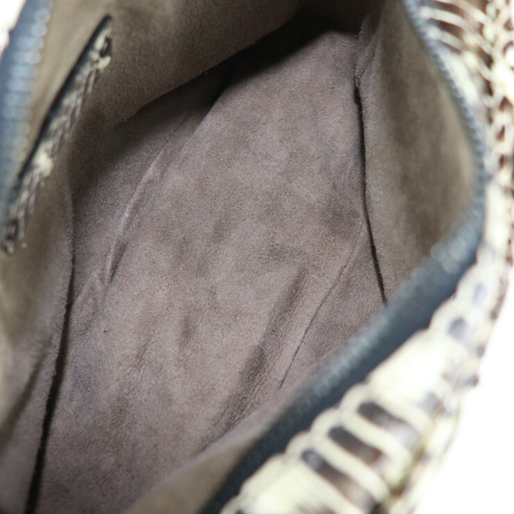 美品 BOTTEGAVENETA ボッテガヴェネタ バッグ ショルダーバッグ - パイソン ブラウン系 クリーム系 ポシェット