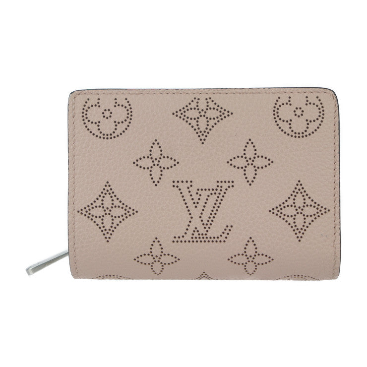 美品 LOUIS VUITTON ルイ ヴィトン ポルトフォイユ クレア 二つ折り財布 M82758 モノグラムマヒナ ローズジャスミン シルバー金具 コンパクトウォレット