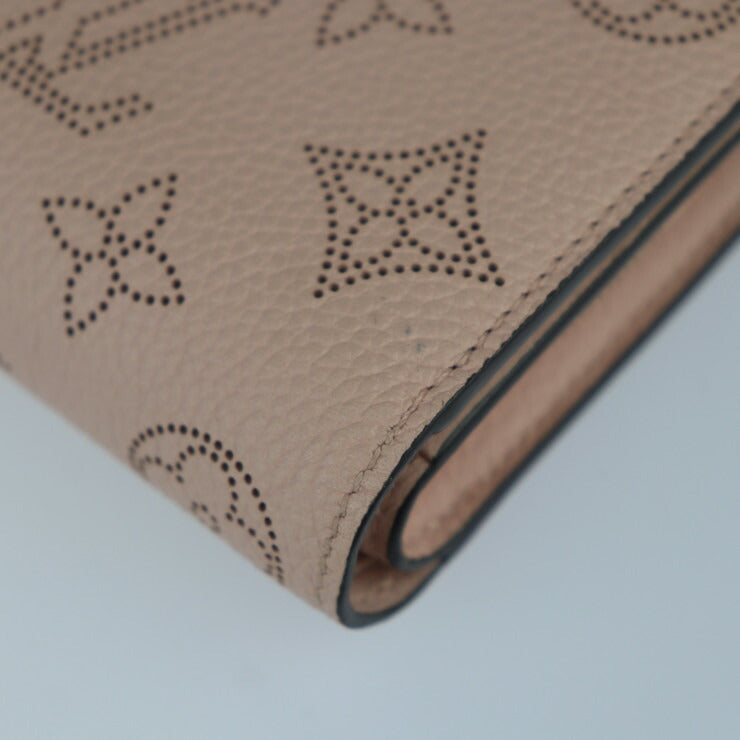 美品 LOUIS VUITTON ルイ ヴィトン ポルトフォイユ クレア 二つ折り財布 M82758 モノグラムマヒナ ローズジャスミン シルバー金具 コンパクトウォレット