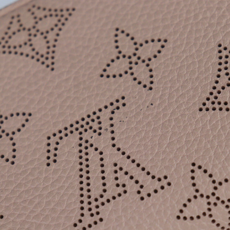 美品 LOUIS VUITTON ルイ ヴィトン ポルトフォイユ クレア 二つ折り財布 M82758 モノグラムマヒナ ローズジャスミン シルバー金具 コンパクトウォレット