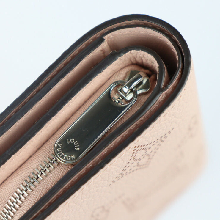 美品 LOUIS VUITTON ルイ ヴィトン ポルトフォイユ クレア 二つ折り財布 M82758 モノグラムマヒナ ローズジャスミン シルバー金具 コンパクトウォレット