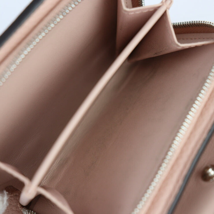 美品 LOUIS VUITTON ルイ ヴィトン ポルトフォイユ クレア 二つ折り財布 M82758 モノグラムマヒナ ローズジャスミン シルバー金具 コンパクトウォレット