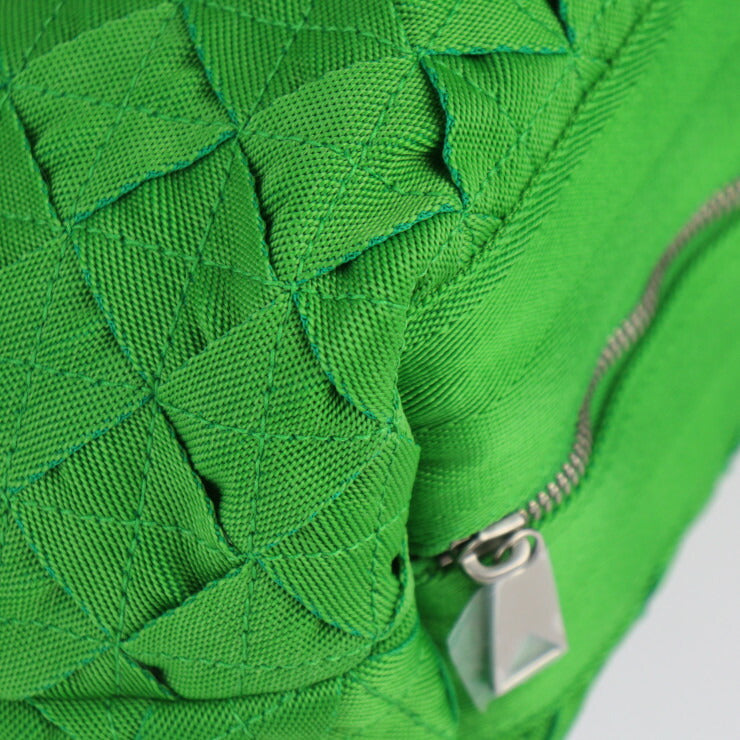 新品未使用展示品 BOTTEGAVENETA ボッテガヴェネタ イントレチャート ウェビング ショルダーバッグ 657952 ポリプロピレン グリーン シルバー金具 クロスボディバッグ