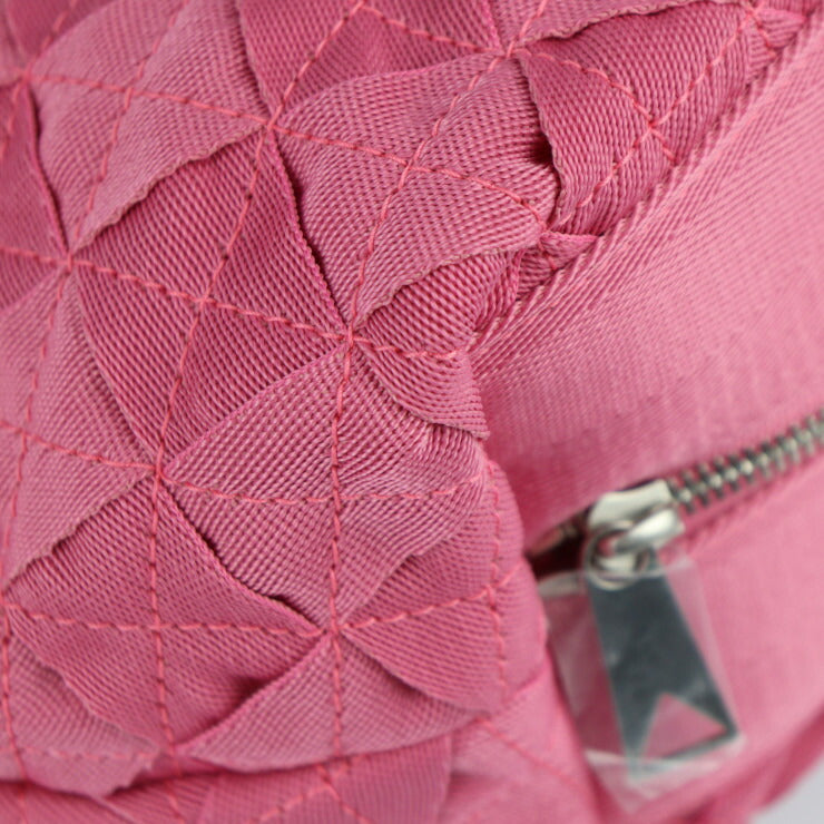 新品未使用展示品 BOTTEGAVENETA ボッテガヴェネタ イントレチャート ウェビング ショルダーバッグ 657952 ポリプロピレン ピンク シルバー金具 クロスボディバッグ