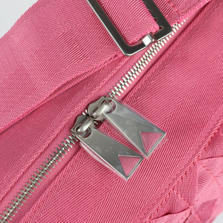 新品未使用展示品 BOTTEGAVENETA ボッテガヴェネタ イントレチャート ウェビング ショルダーバッグ 657952 ポリプロピレン ピンク シルバー金具 クロスボディバッグ