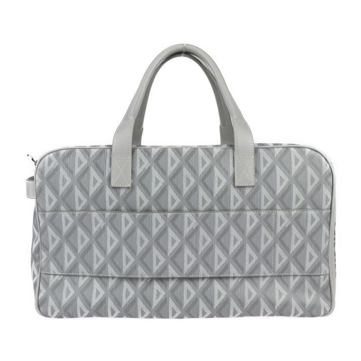 美品 Dior ディオール Hit The Road ペットキャリーバッグ CDダイアモンド ボストンバッグ 1ESDU035CDP_H42E PVC レザー グレー シルバー金具 ドッグキャリー 小型犬用バッグ 2WAY ショルダーバッグ