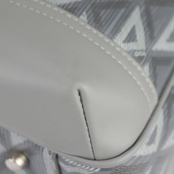 美品 Dior ディオール Hit The Road ペットキャリーバッグ CDダイアモンド ボストンバッグ 1ESDU035CDP_H42E PVC レザー グレー シルバー金具 ドッグキャリー 小型犬用バッグ 2WAY ショルダーバッグ
