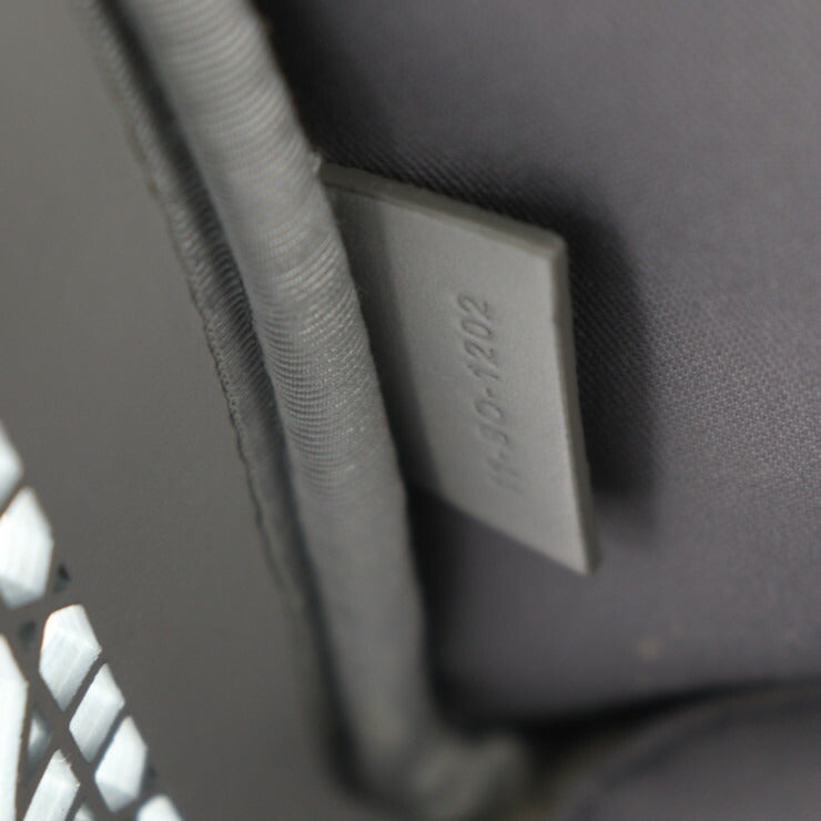 美品 Dior ディオール Hit The Road ペットキャリーバッグ CDダイアモンド ボストンバッグ 1ESDU035CDP_H42E PVC レザー グレー シルバー金具 ドッグキャリー 小型犬用バッグ 2WAY ショルダーバッグ