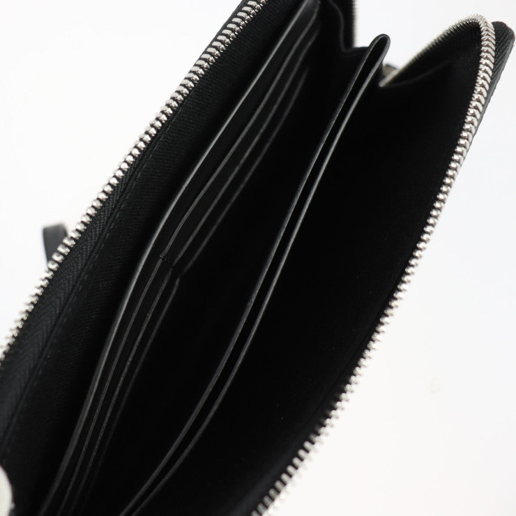 美品 Berluti ベルルッティ ニノ ミディアム 長財布 - PVC レザー グレー系 ブラウン系 シルバー金具 リストレット L字ファスナー ポーチ