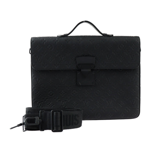 超美品 LOUIS VUITTON ルイ ヴィトン Sロック ブリーフケース モノグラム ビジネスバッグ M20835 トリヨンレザー ブラック 2WAY ショルダーバッグ
