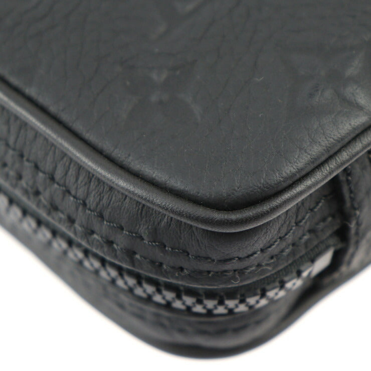 新古未使用展示品 LOUIS VUITTON ルイ ヴィトン ユティリティ サイドバッグ ショルダーバッグ M53298 トリヨンレザー ブラック オレンジ ボディバッグ ポーチ ビトン
