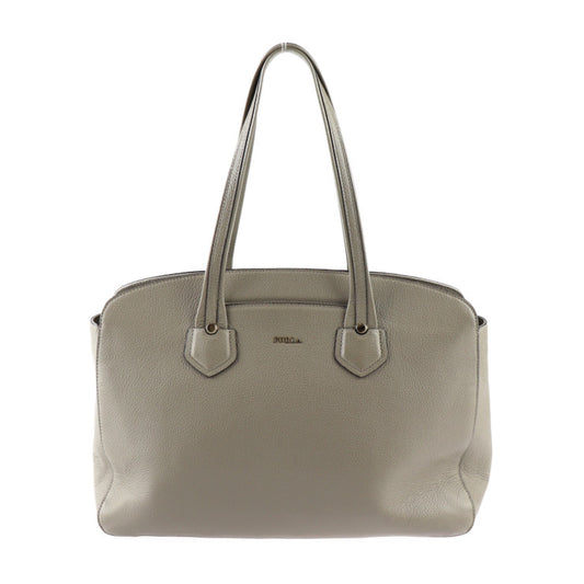 超美品 Furla フルラ GIADA L ジャダ トートバッグ - レザー グレージュ系 ゴールド金具 ショルダーバッグ