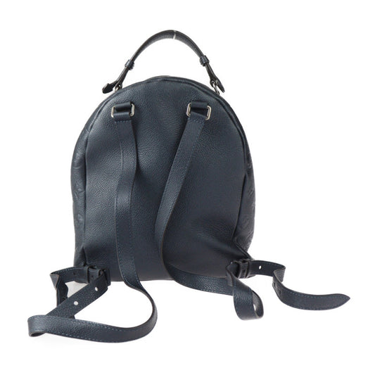 LOUIS VUITTON ルイ ヴィトン ソルボンヌ フラワーピンズ モノグラムアンプラント リュック・デイパック M43741 レザー メタリックインディゴブルー シルバー金具 バックパック ビトン