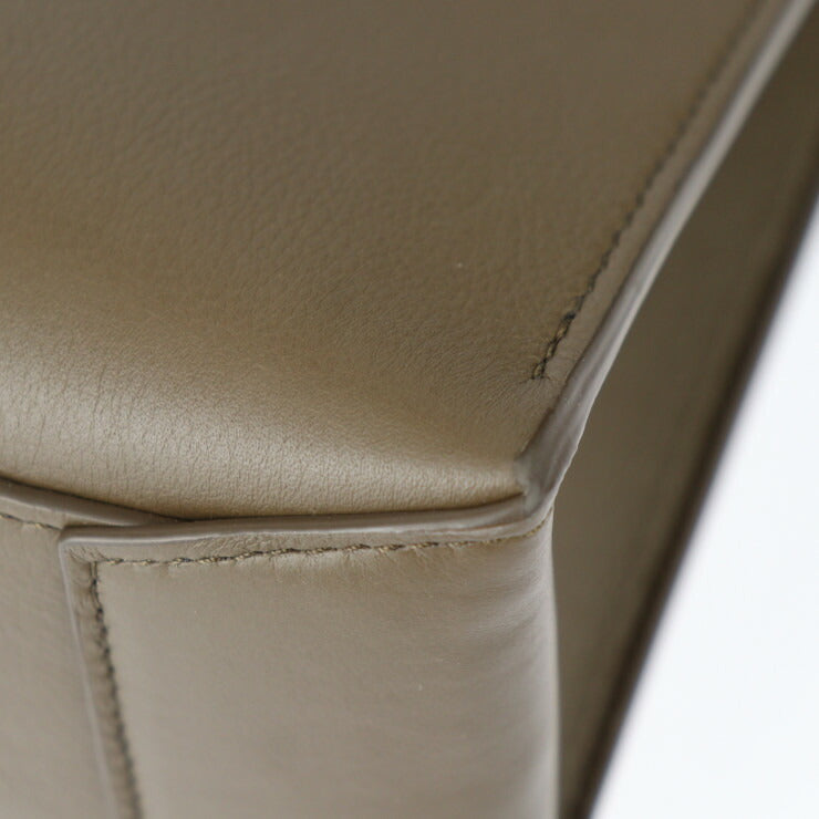 超美品 LOEWE ロエベ バックル ホリゾンタル トートバッグ B692K96X06 カーフレザー ブラウン系 シルバー金具 ショルダーバッグ ハンドバッグ