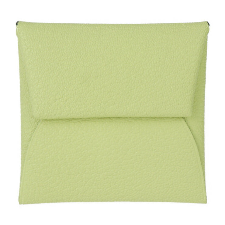 超美品 HERMES エルメス バスティア コインケース 039759CK シェーブル ジョーヌブルジョン イエロー系 シルバー金具 小銭入れ Z刻印