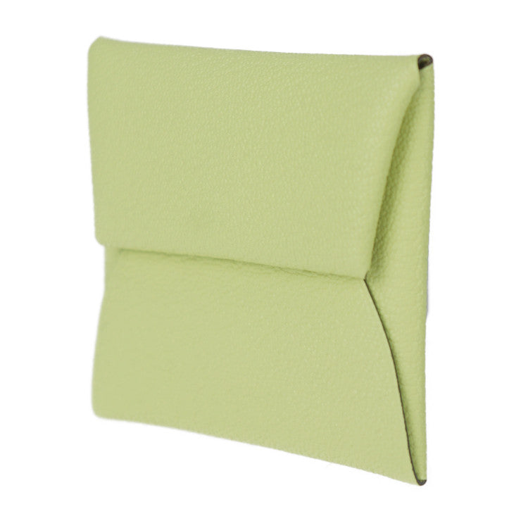 超美品 HERMES エルメス バスティア コインケース 039759CK シェーブル ジョーヌブルジョン イエロー系 シルバー金具 小銭入れ Z刻印